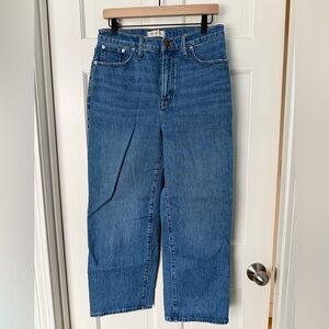 Madewell perfect vintage wide leg crop jeans 29